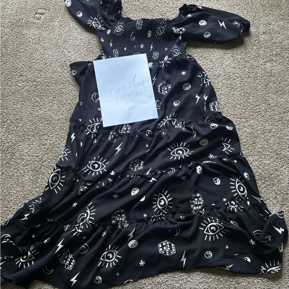 Dressed in LALA Black and White Celestial Maxi Dress - Picture 2 of 3